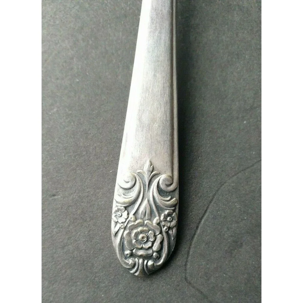 Vintage International Silver Melody Cold Meat Serving Fork Wm Rogers Mfg 1954